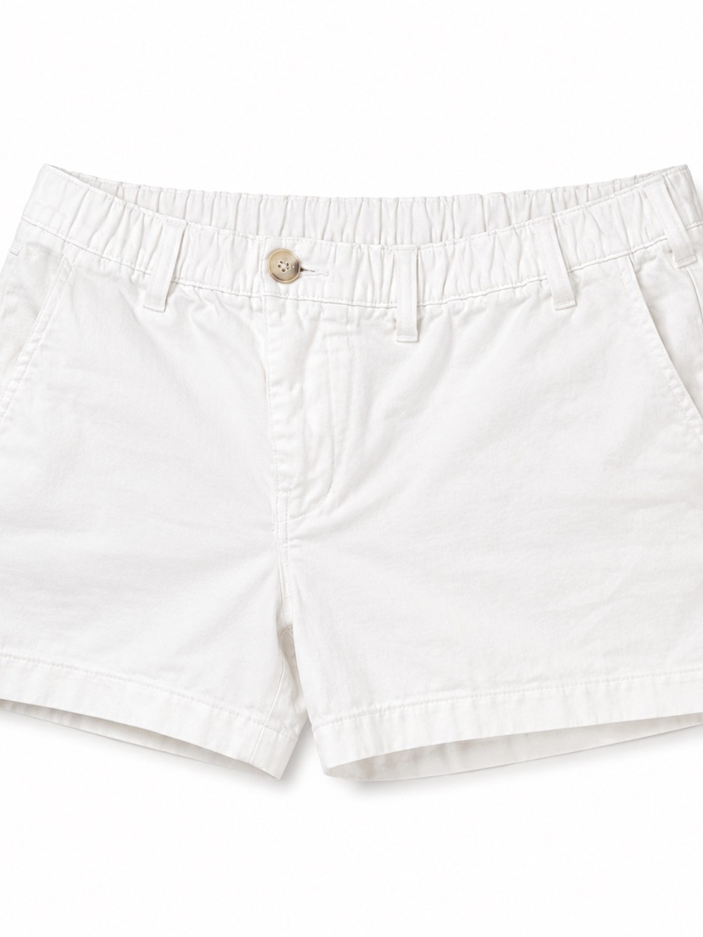 chubbies High-Waist White Cotton Shorts
